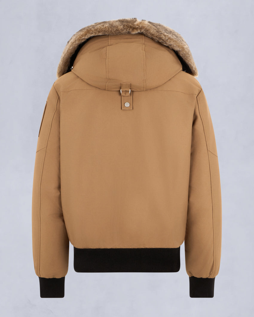 ORIGINAL BALLISTIC SHEARLING TRIM BOMBER JACKET-BLUESTONE/BLACK