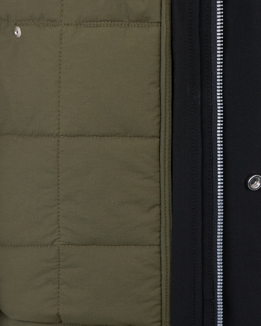 MASON 3-IN-1 BOMBER JACKET-BLACK/MOSS