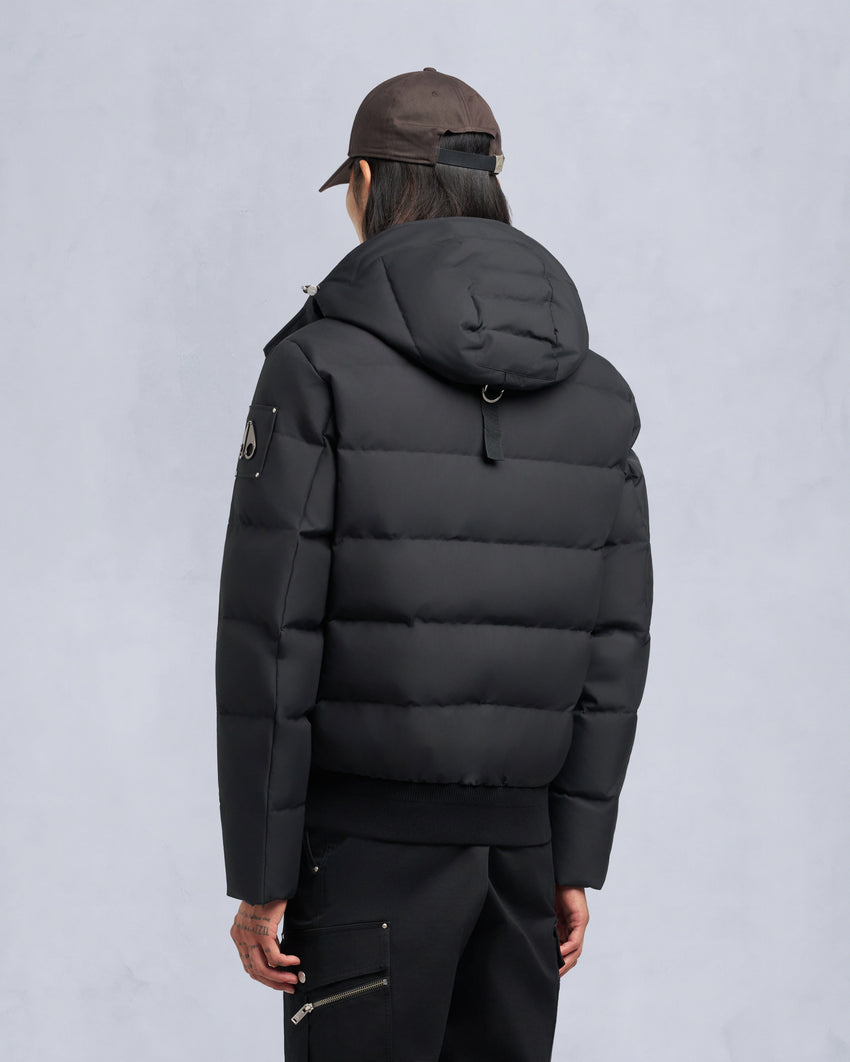 CLOUD SHEARLING TRIM BOMBER JACKET-ESPRESSO/BLACK