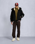 NHL X MOOSE KNUCKLES TEAM BOMBER JACKET-BLACK/SUMAC/BONE