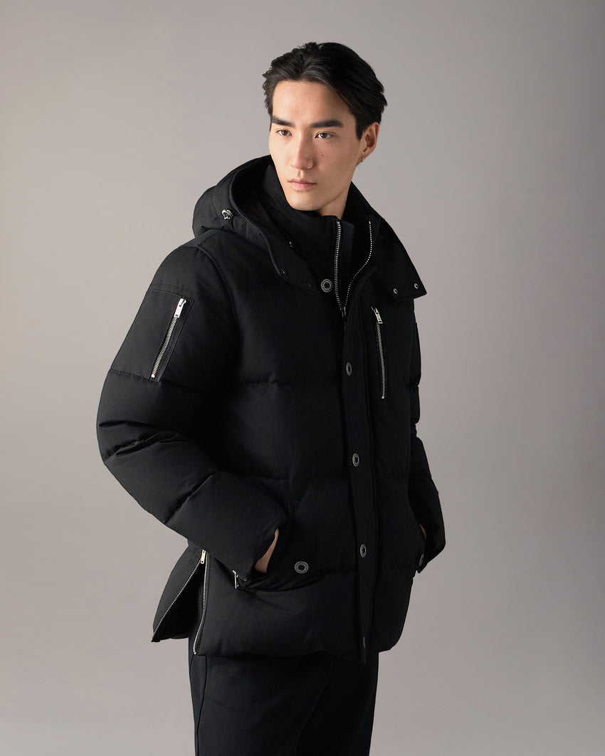 ORIGINAL SHEARLING TRIM 3Q JACKET-BLUESTONE/BLACK