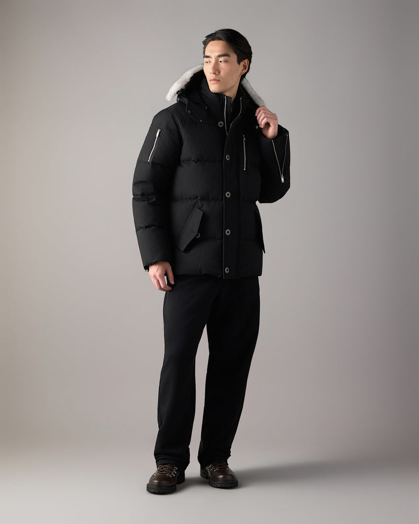 ORIGINAL SHEARLING TRIM 3Q JACKET-BLUESTONE/BLACK