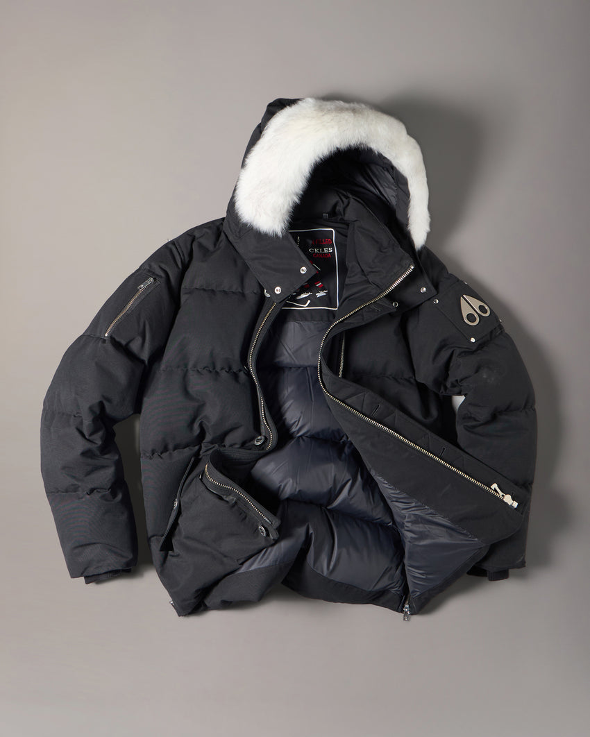 ORIGINAL SHEARLING TRIM 3Q JACKET-BLUESTONE/BLACK
