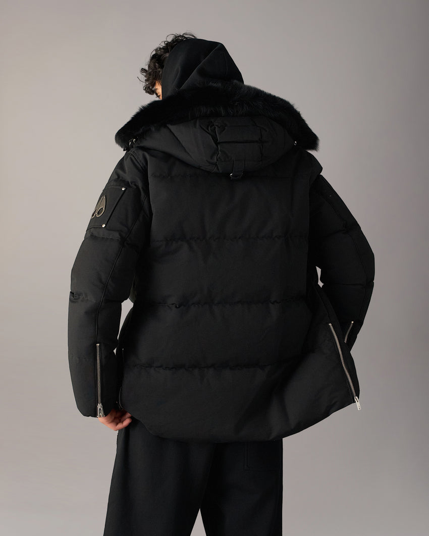 ORIGINAL SHEARLING TRIM 3Q JACKET-BLUESTONE/BLACK