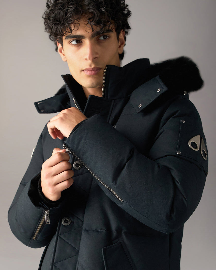 ORIGINAL SHEARLING TRIM 3Q JACKET-BLUESTONE/BLACK