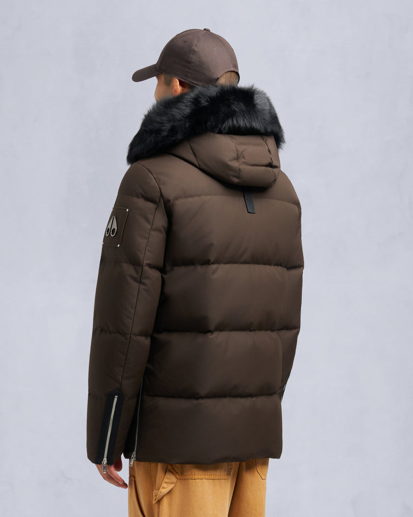 CLOUD SHEARLING TRIM 3Q JACKET-ESPRESSO/BLACK