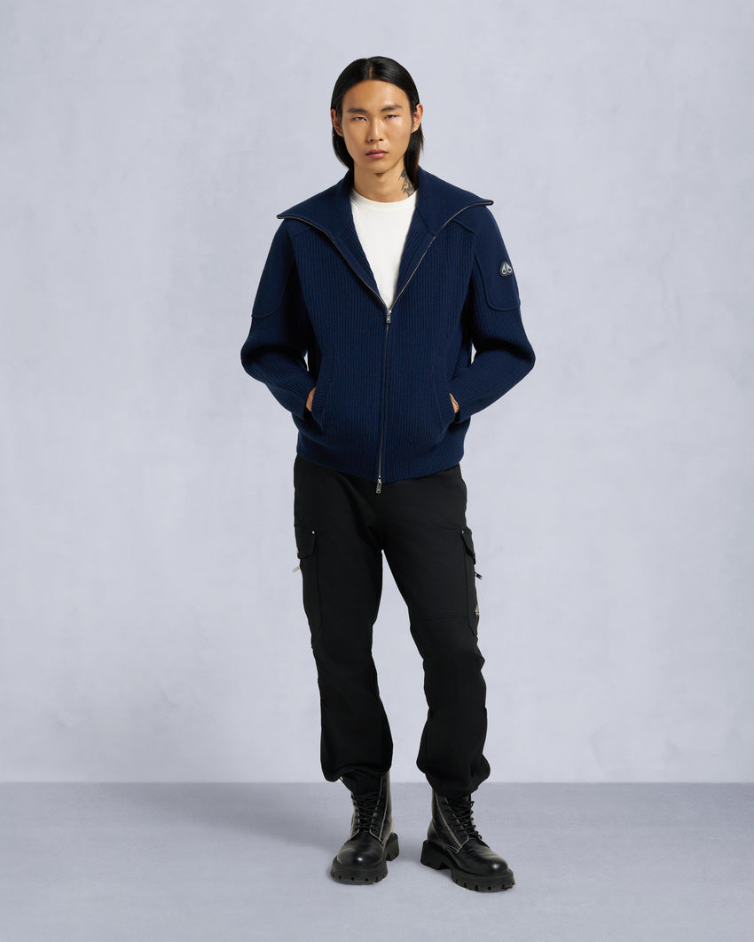 COLSON FULL-ZIP SWEATER-NAVY