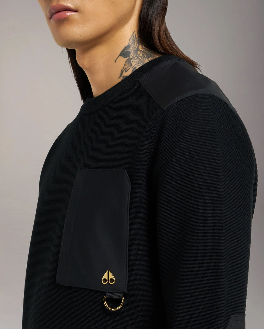 GOLD SERIES ELOWAN CREWNECK SWEATER-BLACK