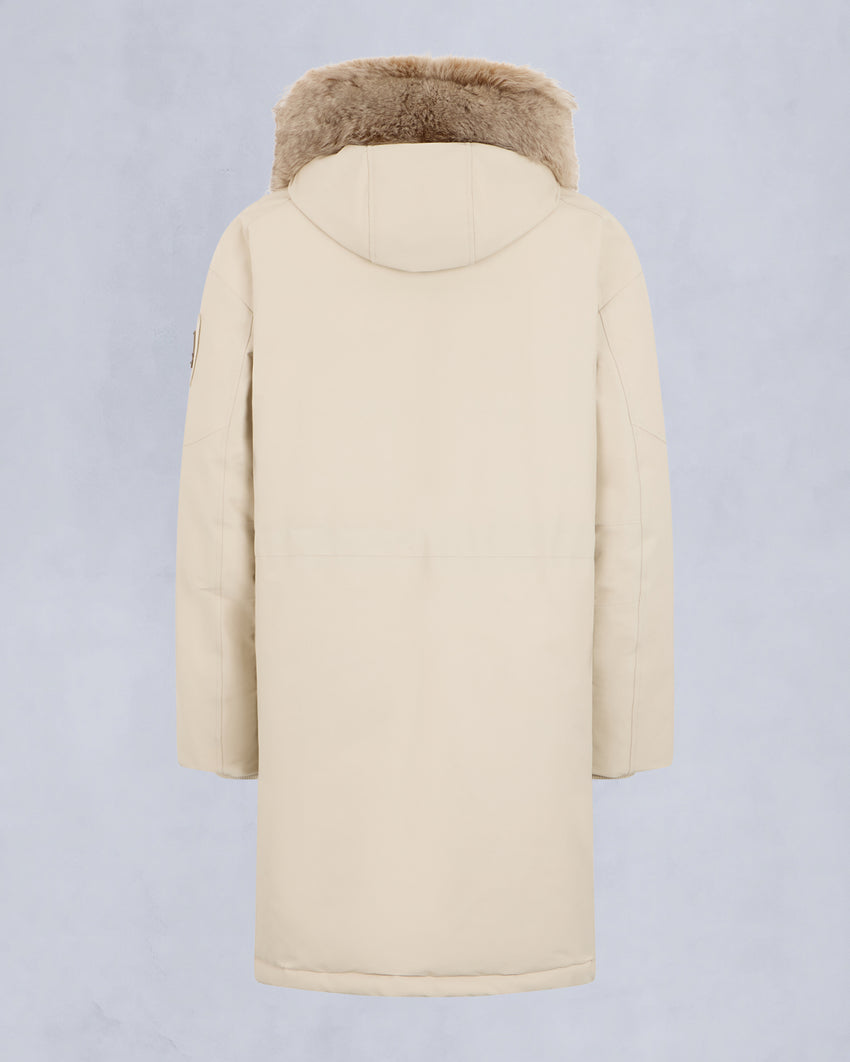 ORIGINAL DAWSON SHEARLING TRIM PARKA-BLACK/BLACK