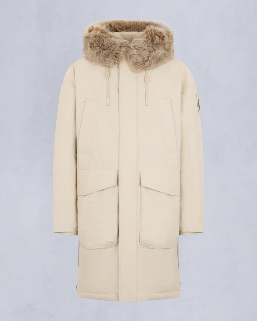ORIGINAL DAWSON SHEARLING TRIM PARKA-BLACK/BLACK