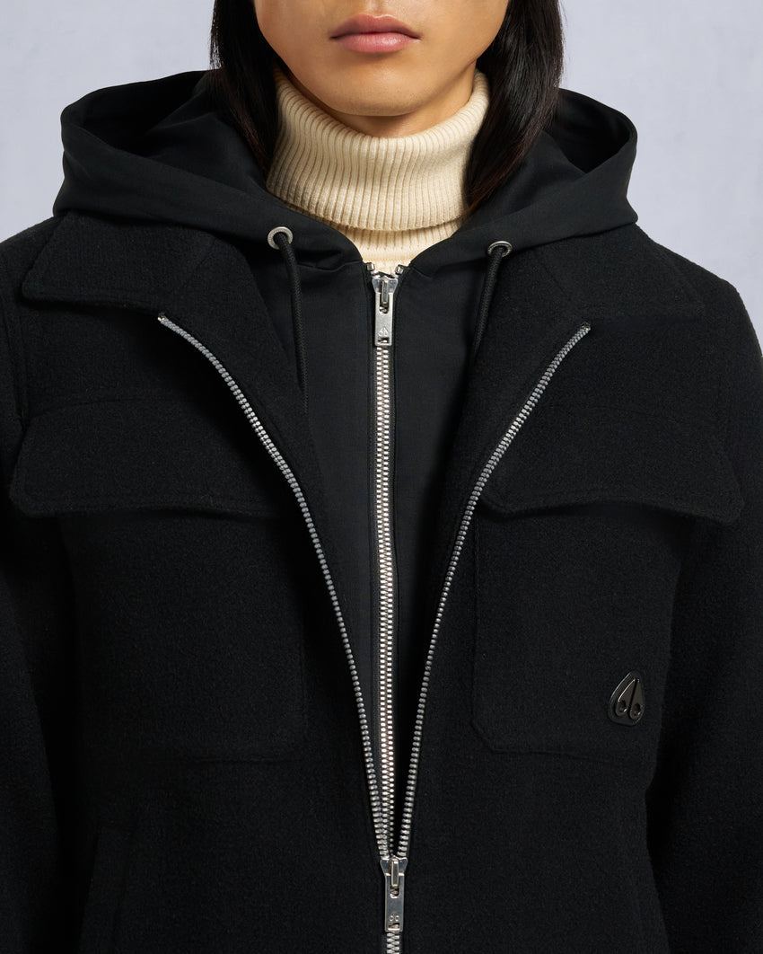 SNOWDON SHIRT JACKET-BLACK